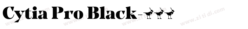 Cytia Pro Black字体转换
